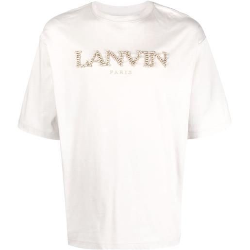 Lanvin t-shirt con ricamo - grigio