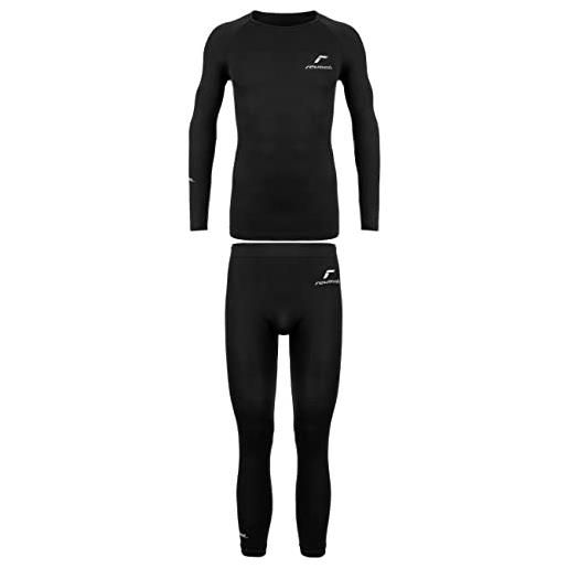 Reusch underwear set unisex set di biancheria intima funzionale confortevole, caldo, traspirante, termoisolante e regolatore di umidità per uomini e donne per tutte le attività sportive