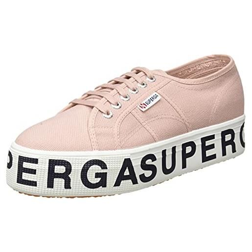 SUPERGA 2790 cotw outsole lettering, sneaker, donna, rosa (pink smoke xcw), 41 eu