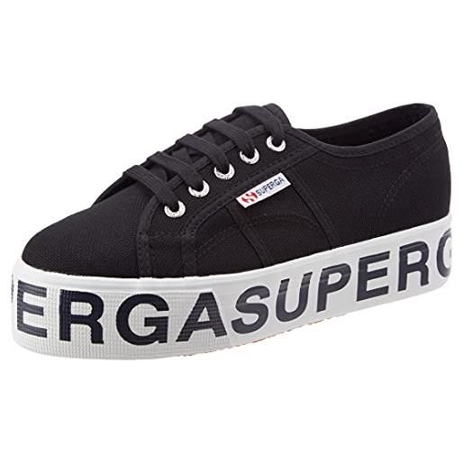 SUPERGA 2790 cotw outsole lettering, sneaker, donna, nero (black 999), 35 1/2 eu
