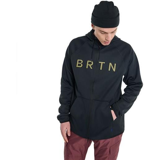 Burton crown weatherproof full zip sweatshirt nero l uomo