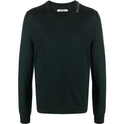 Zadig&Voltaire maglione con stampa - verde