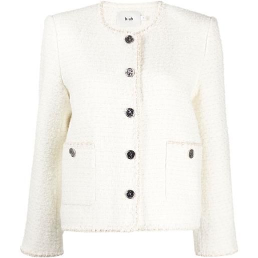 b+ab giacca in tweed - bianco