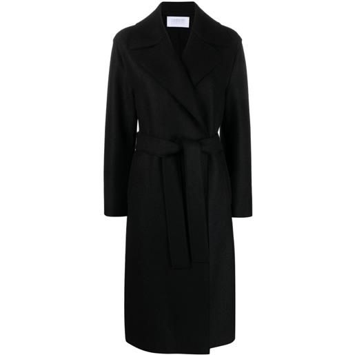 Harris Wharf London cappotto monopetto con cintura - nero