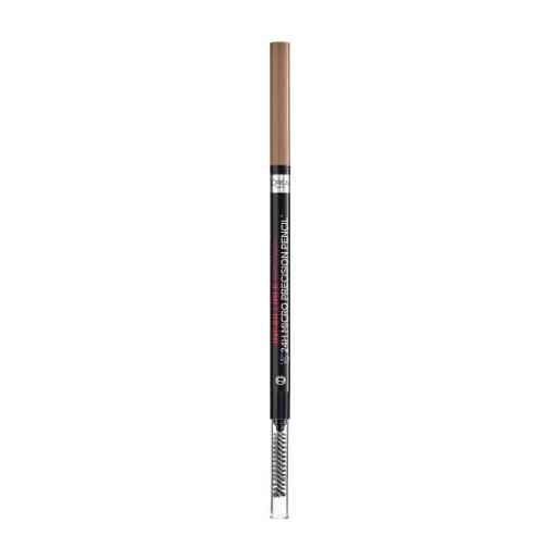 L'oréal paris make up matita automatica sopracciglia brow artist le skinny, punta sottile da 1.5 mm, tratto preciso, 7.0 blonde, confezione da 1