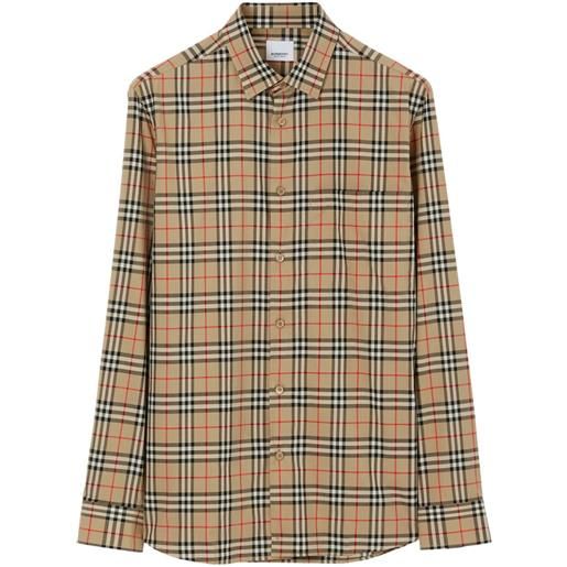Burberry camicia con motivo vintage check - toni neutri