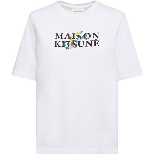 MAISON KITSUNÉ t-shirt in cotone con logo