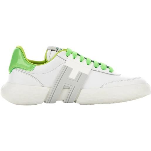 Hogan sneakers Hogan-3r bianco grigio verde