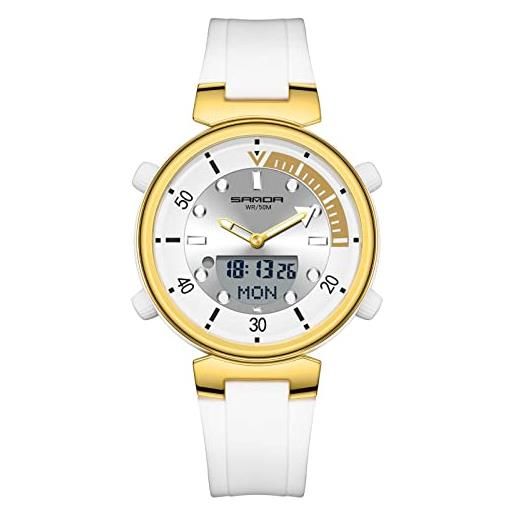 RORIOS orologio analogico unisex digitale quarzo orologio con sveglia orologio sportivo da uomo donna multifunzione elettronico orologio da polso per uomo donna