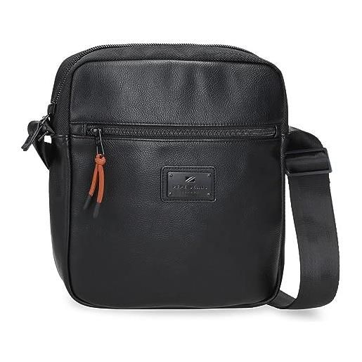 Pepe Jeans egham borsa a tracolla portatile nero 23x27x7 cm poliestere, nero, taglia unica, tracolla portatile