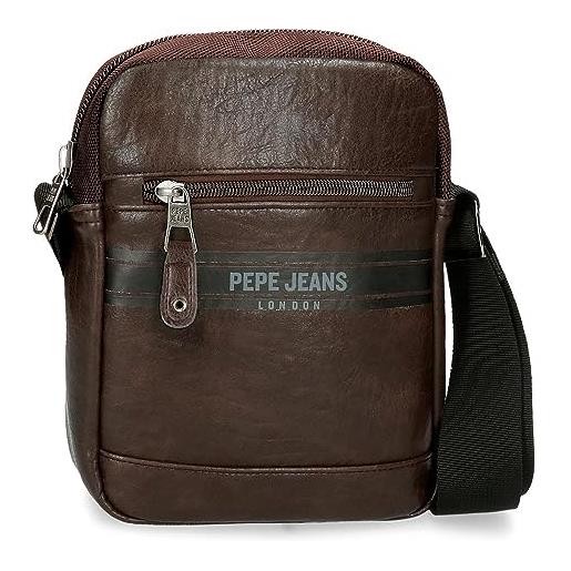 Pepe Jeans horley - borsa messenger da uomo, marrone, taglia unica, tracolla