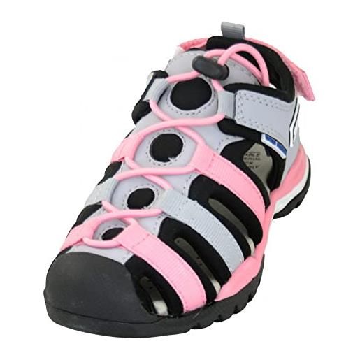 Geox j borealis girl, sandal, grey/black, 33 eu