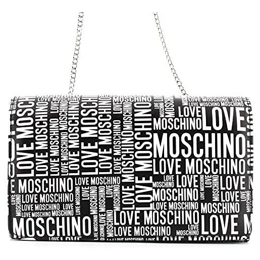 Love Moschino donna, borsa a spalla, pre collezione autunno inverno 2021, nero, u