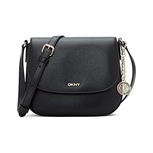 DKNY bryant saddle bag, borsa da sella donna, nero/oro, einheitsgröße