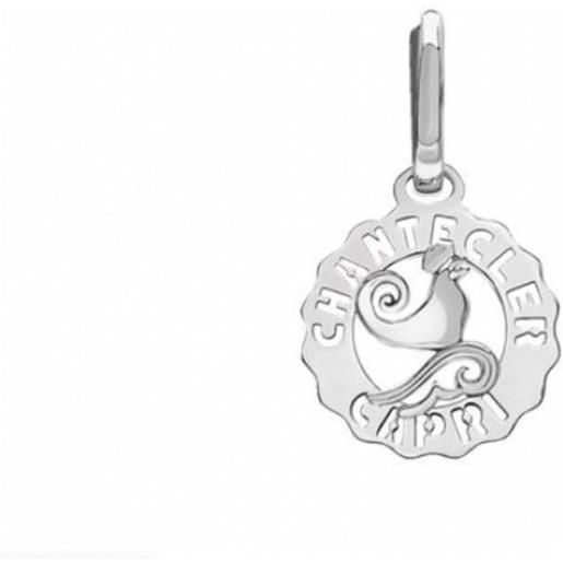 Chantecler mono orecchino mini logo gallo in argento