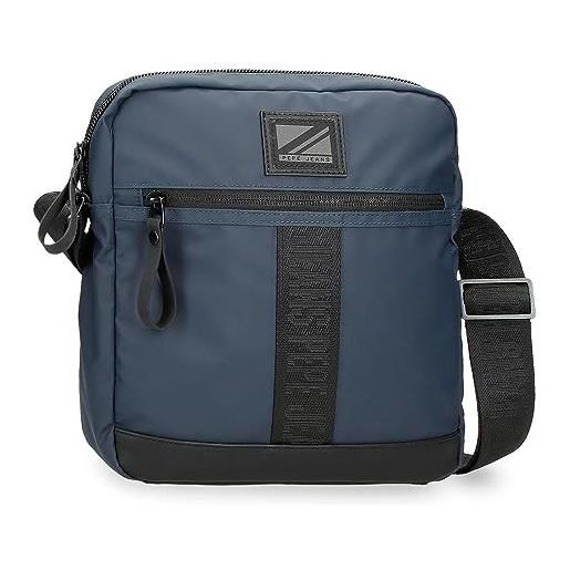 Pepe Jeans hoxton borsa a tracolla portatile blu 23 x 27 x 7 cm poliestere, blu, taglia unica, tracolla portatile