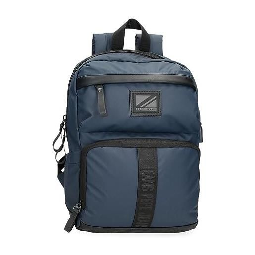 Pepe Jeans hoxton luggage - borsa a tracolla da uomo, blu, taglia unica, zaino per laptop