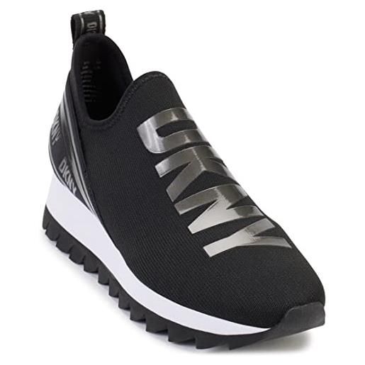 DKNY k3299730-005-9.5, scarpe da ginnastica donna, nero e bianco, 41 eu