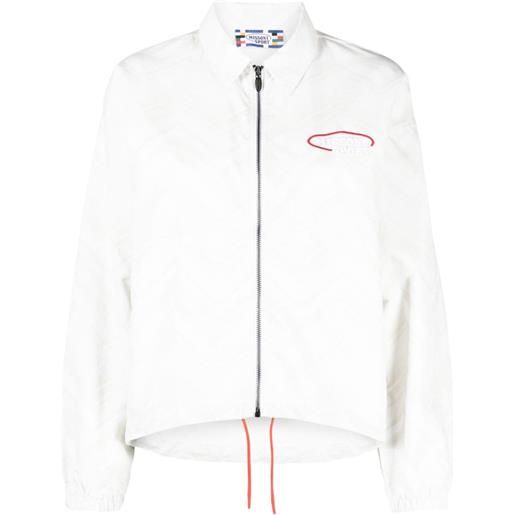 Missoni giacca-camicia con ricamo - bianco