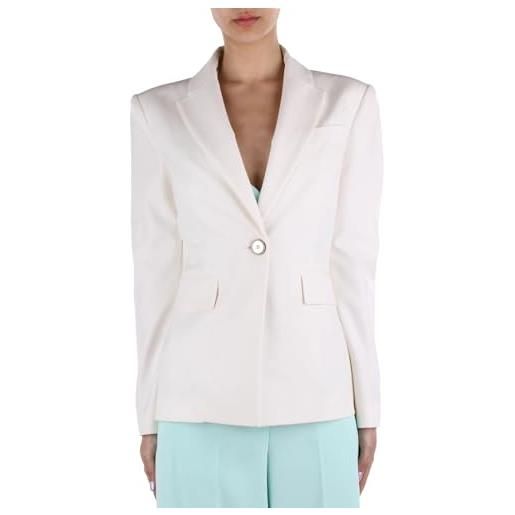 Pinko humahuaca giacca poly viscosa elegante da lavoro, n96_fumo bianco, 42 donna