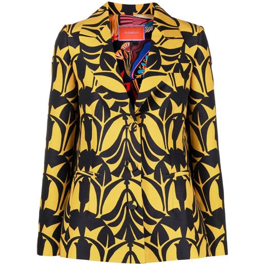 La DoubleJ blazer con stampa - giallo