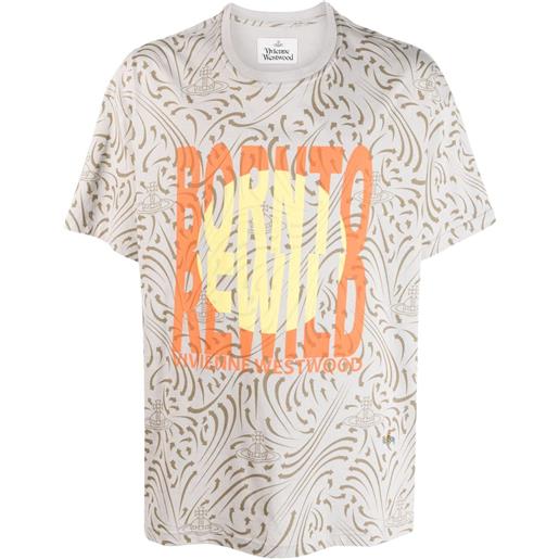 Vivienne Westwood t-shirt con stampa grafica - grigio