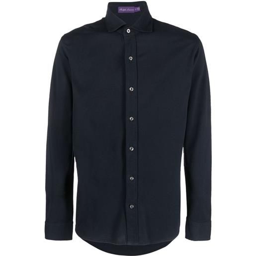 Ralph Lauren Purple Label camicia con colletto alla francese - blu