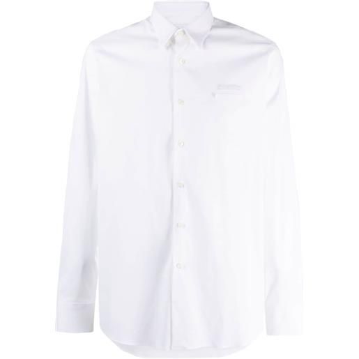 Prada camicia con applicazione - bianco
