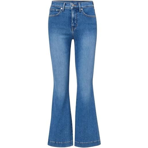Veronica Beard jeans svasati carola a vita alta - blu