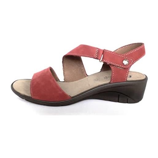 Enval Soft d. Cheril enval, sandali con zeppa donna, rosso, 39 eu