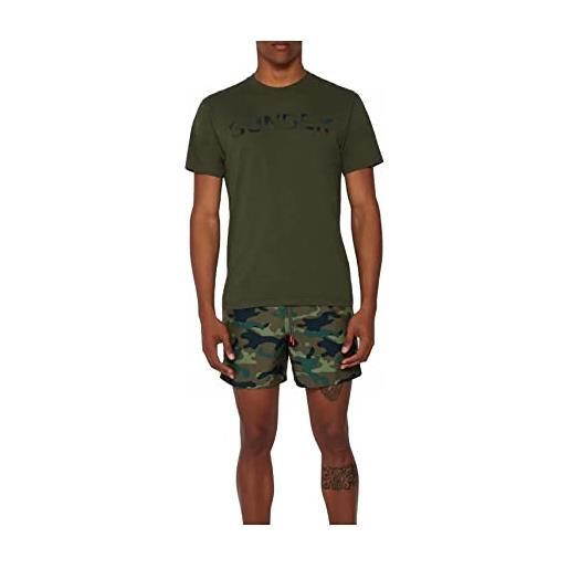 SUNDEK - t-shirt uomo stampa camou - l, military green