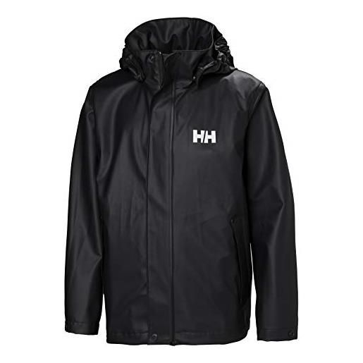 Helly Hansen junior unisex giacca moss impermeabile, 12, nero