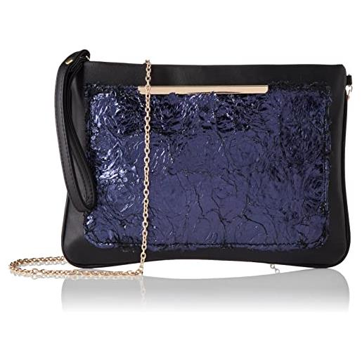 Pochette a mano donna cerimonia morbida borsello argento con brillantini e  catenina argento moda donna pochette Malu Shoes