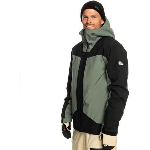 Quiksilver muldrow jacket verde, nero l uomo