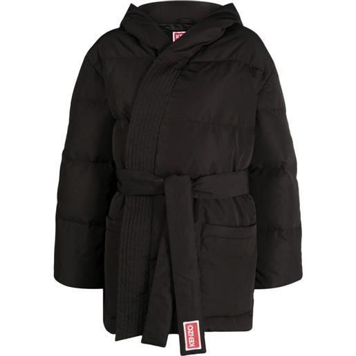 Kenzo giacca a portafoglio con cintura - nero
