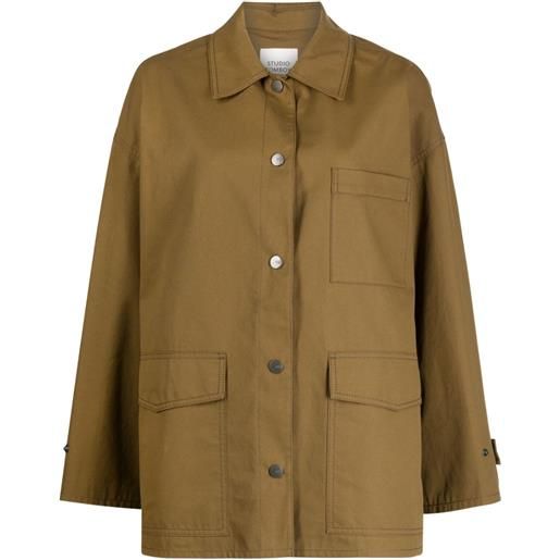 STUDIO TOMBOY giacca monopetto con spalle basse - marrone