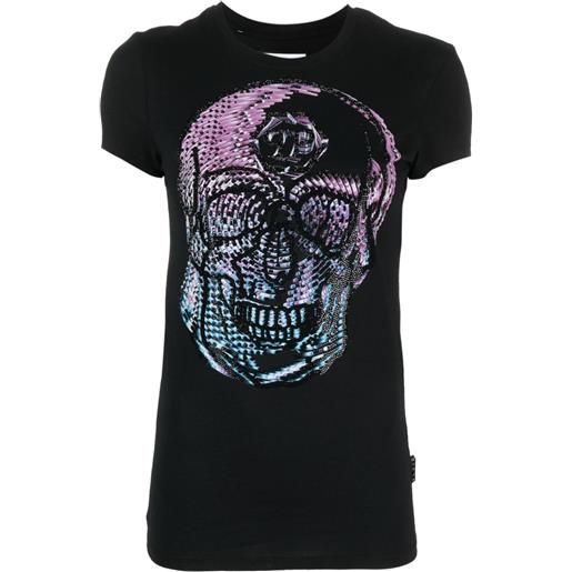 Philipp Plein t-shirt con strass - nero
