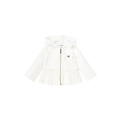 Mayoral giacca vento plissettato per bimba bianco 12 mesi (80cm)