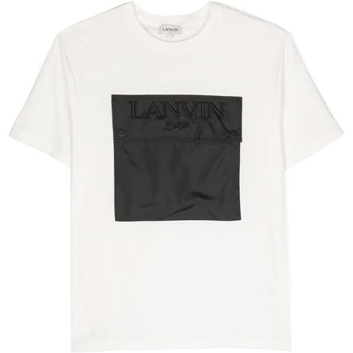 Lanvin kids t-shirt in cotone bianco