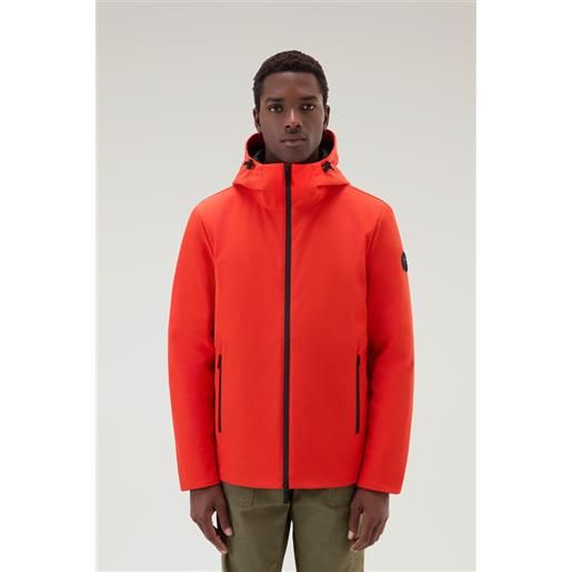 Woolrich uomo giacca pacific in tech softshell arancione taglia xs