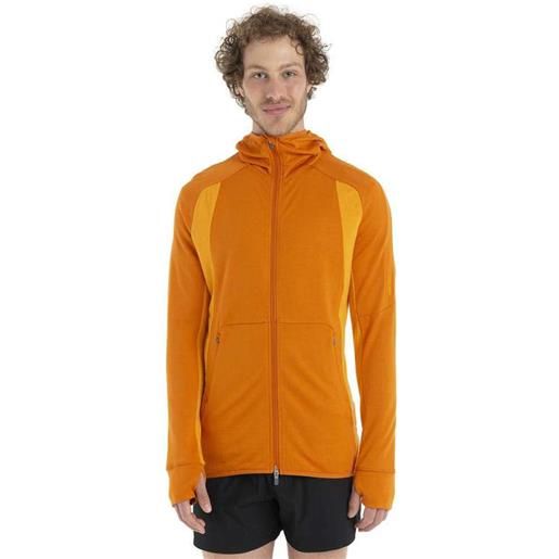 Icebreaker quantum zone knit merino full zip sweatshirt arancione s uomo