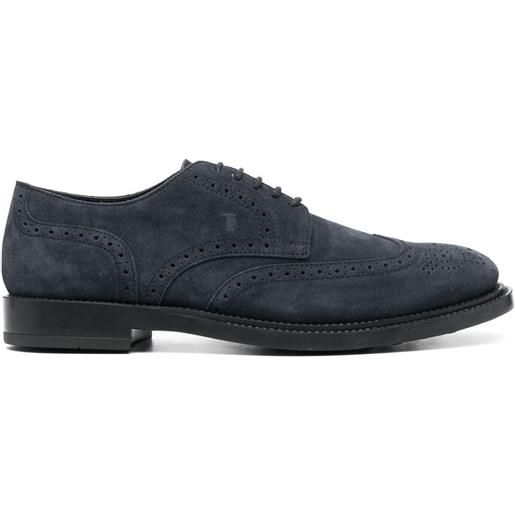 Tod's suede derby shoes - blu