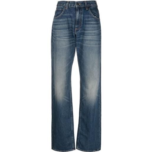 Nili Lotan jeans a gamba ampia con effetto schiarito - blu