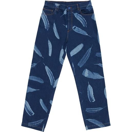 Marcelo Burlon County of Milan jeans feathers dritti - blu