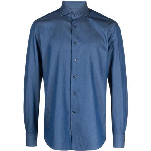 Corneliani camicia denim - blu