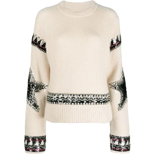 Zadig&Voltaire maglione con paillettes - toni neutri