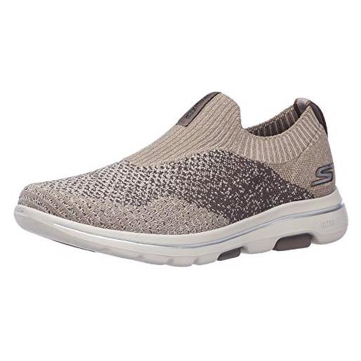 Skechers gowalk 5 merrit-scarpe maglia, elasticizzate, da corsa, ginnastica uomo, cachi, 44 eu