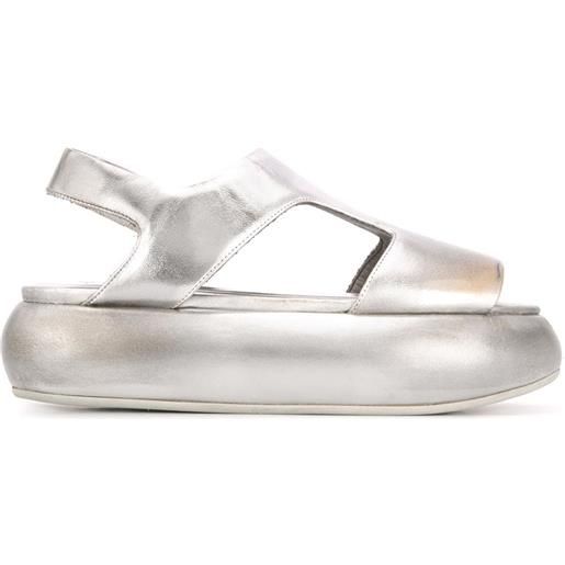 Marsèll sandali con plateau - argento