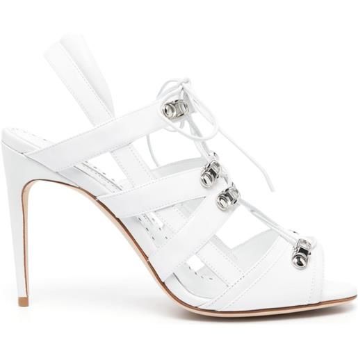 Manolo Blahnik sandali problax 106mm - bianco