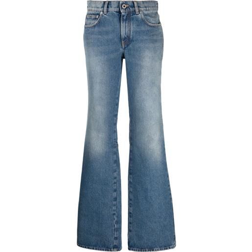 Off-White jeans svasati a vita bassa - blu